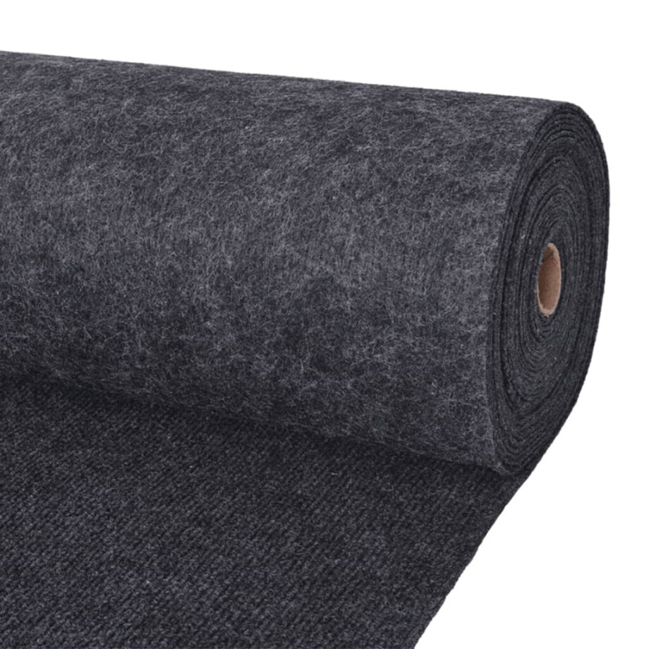 vidaXL Tapijt 1,2x20 m ribstof antracietkleurig vidaXL Tapijt 1,2x20 m ribstof antracietkleurig afbeelding 1