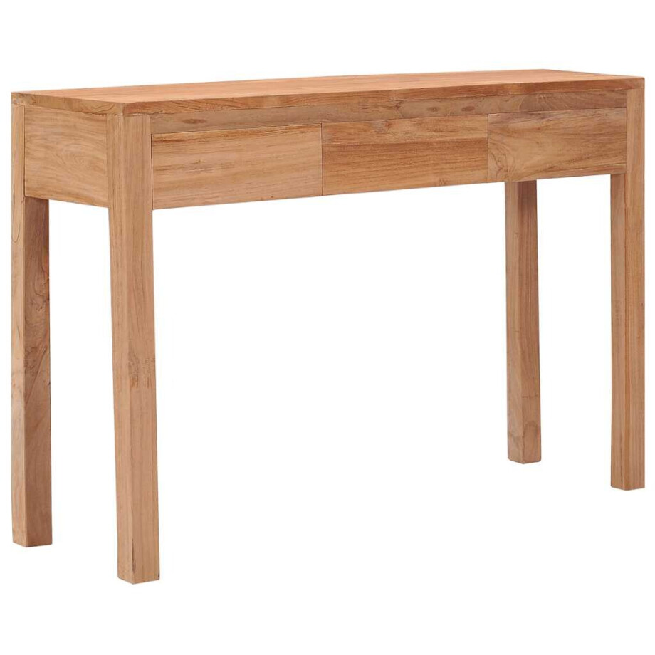 vidaXL Wandtafel 110x35x75 cm massief teakhout afbeelding 1