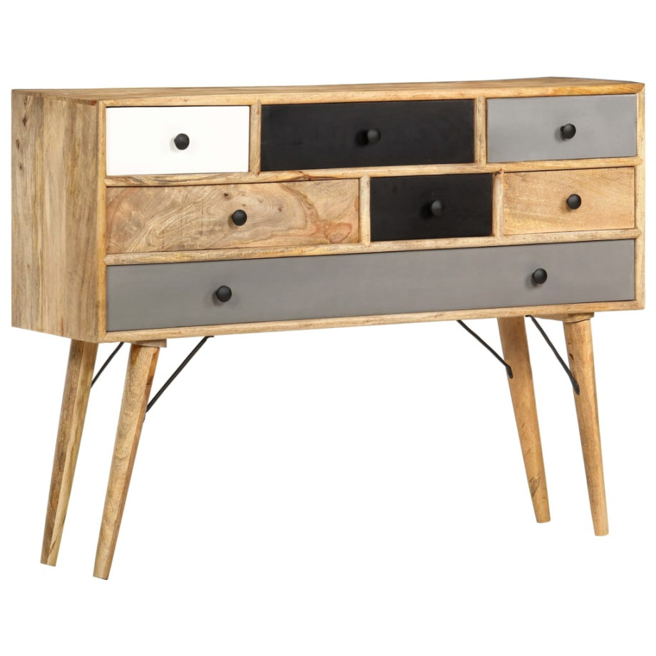 vidaXL Dressoir 110x30x82 cm massief mangohout afbeelding 1