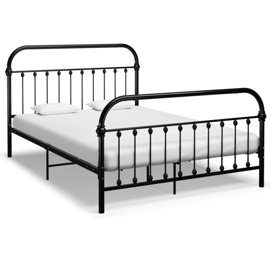 vidaXL Bedframe metaal zwart 140x200 cm vidaXL Bedframe metaal zwart 140x200 cm afbeelding 1