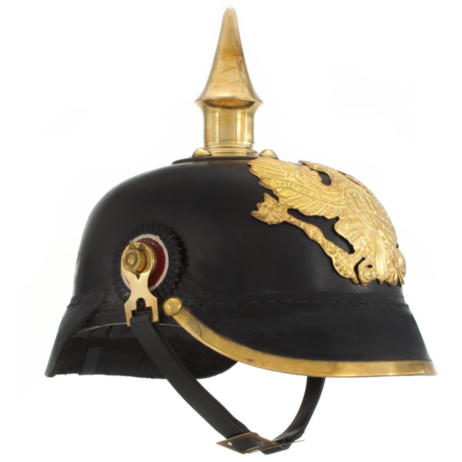 vidaXL Pickelhaube Germaans replica LARP staal zwart afbeelding 