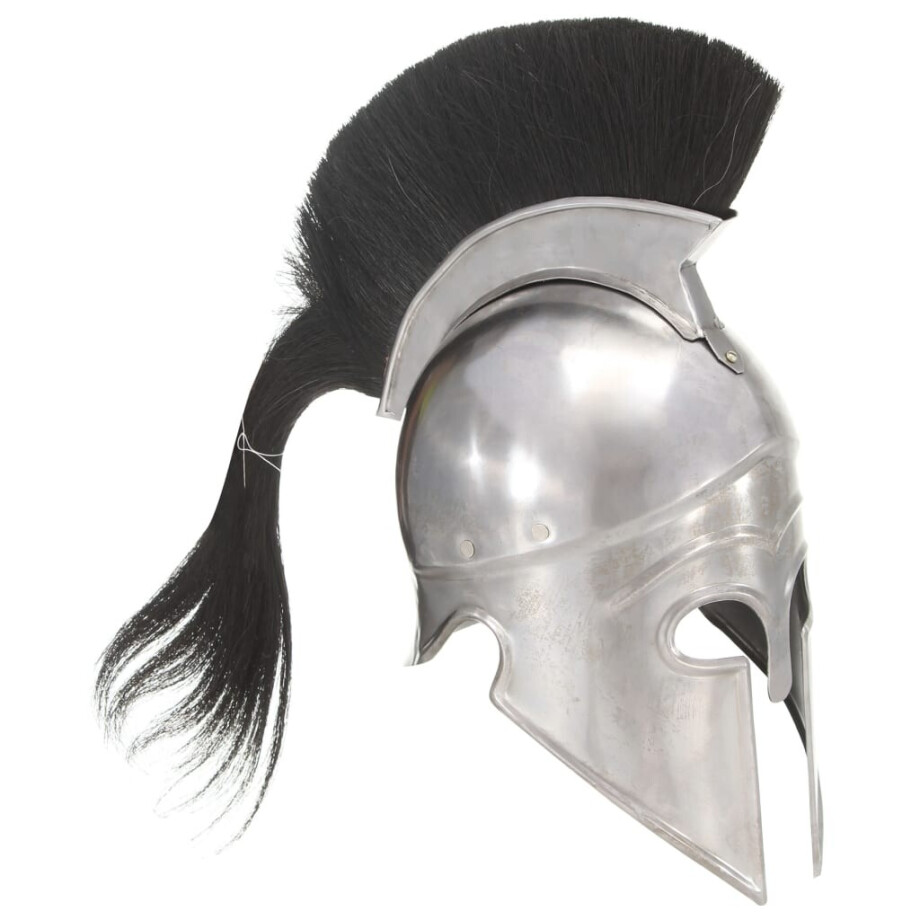vidaXL Soldatenhelm Grieks replica LARP staal zilverkleurig afbeelding 1