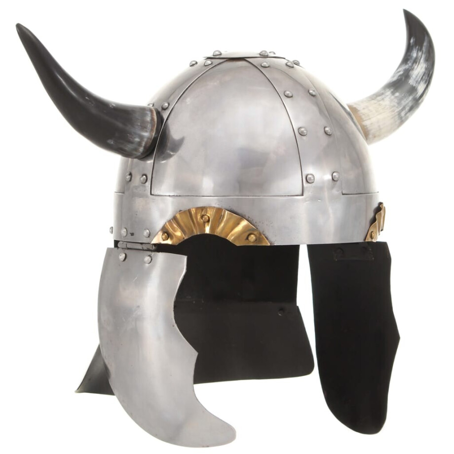 vidaXL Vikinghelm fantasie LARP staal zilverkleurig vidaXL Vikinghelm fantasie LARP staal zilverkleurig afbeelding 1
