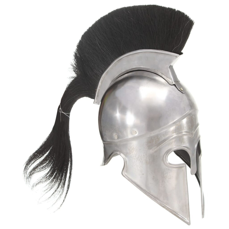 vidaXL Soldatenhelm Grieks replica LARP staal zilverkleurig vidaXL Soldatenhelm Grieks replica LARP staal zilverkleurig afbeelding 1