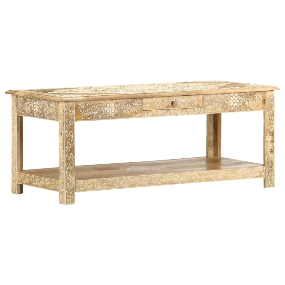 vidaXL Salontafel handgeschilderd 110x50x45 cm massief mangohout afbeelding 1