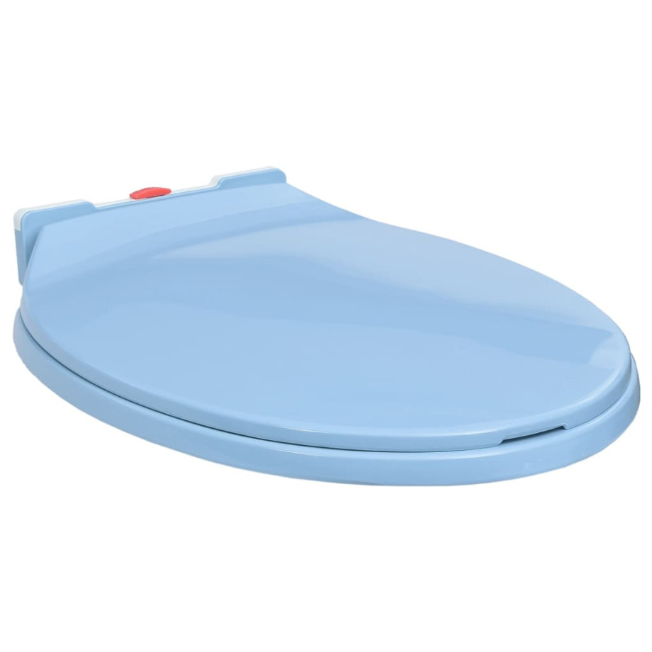 vidaXL Toiletbril soft-close en quick-release ovaal blauw afbeelding 1