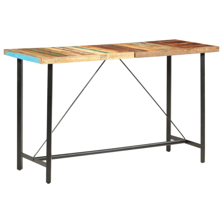 vidaXL Bartafel 180x70x107 cm massief gerecycled hout afbeelding 1