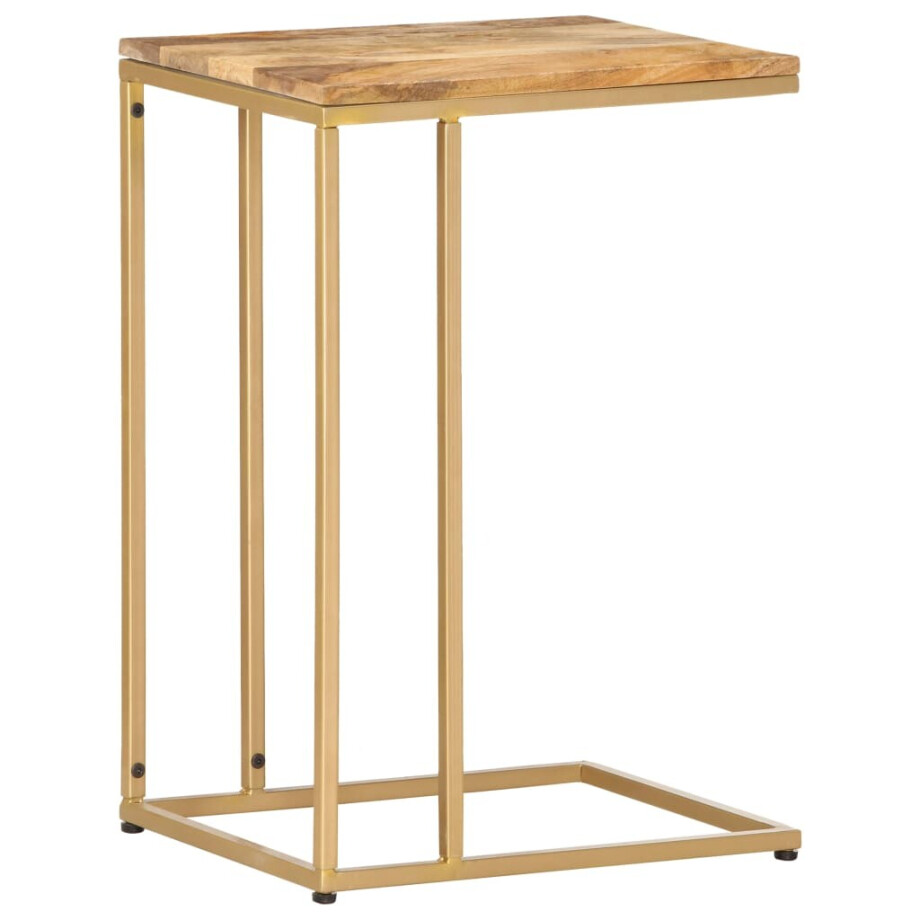 vidaXL Bijzettafel 35x45x65 cm massief mangohout afbeelding 1