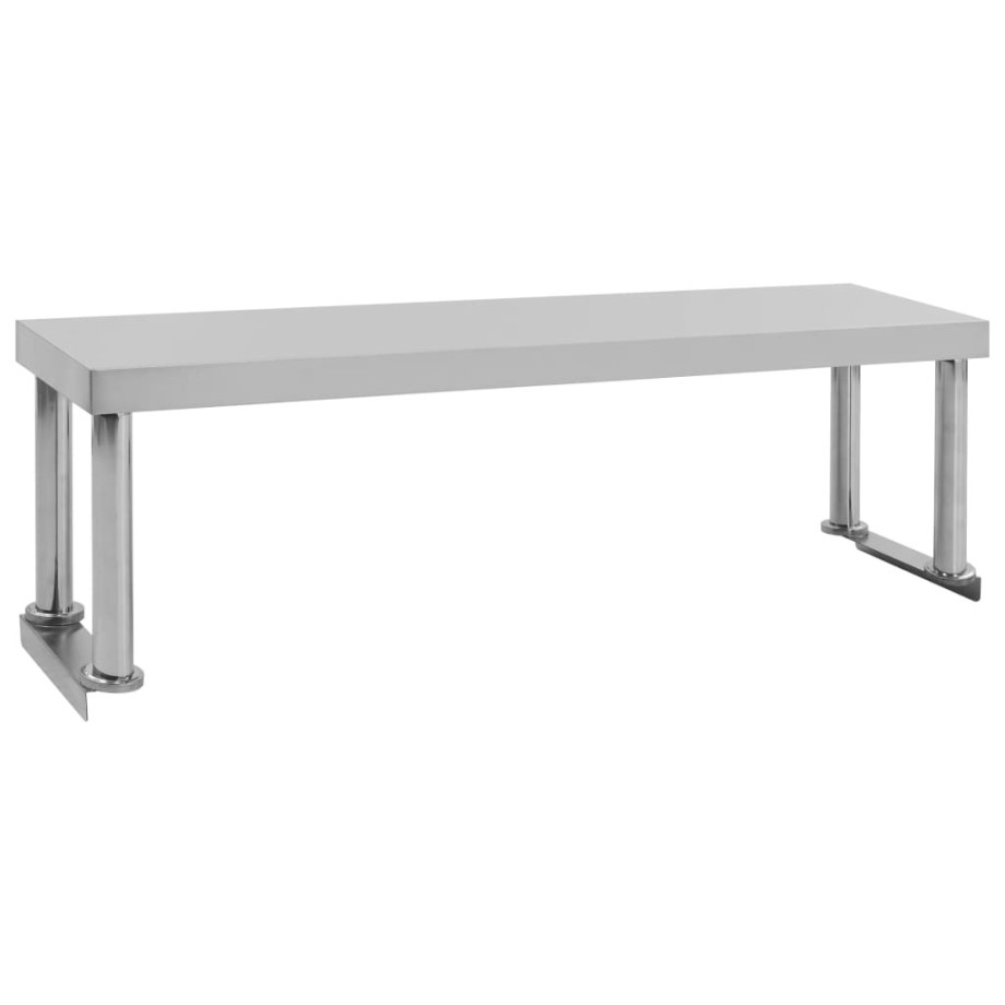 vidaXL Verhoging voor werktafel 120x30x35 cm roestvrij staal afbeelding 