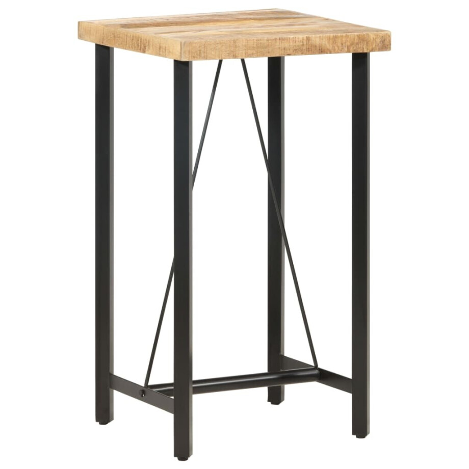 vidaXL Bartafel 60x60x107 cm ruw mangohout afbeelding 1