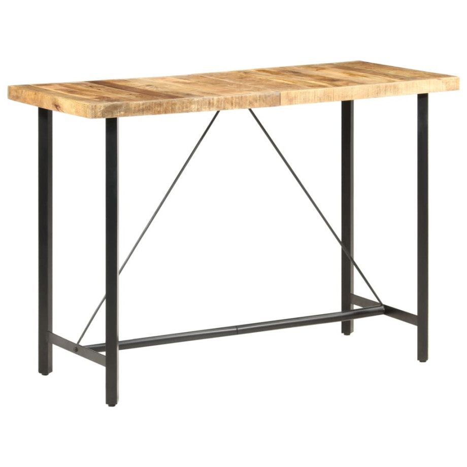 vidaXL Bartafel 150x70x107 cm ruw mangohout afbeelding 1