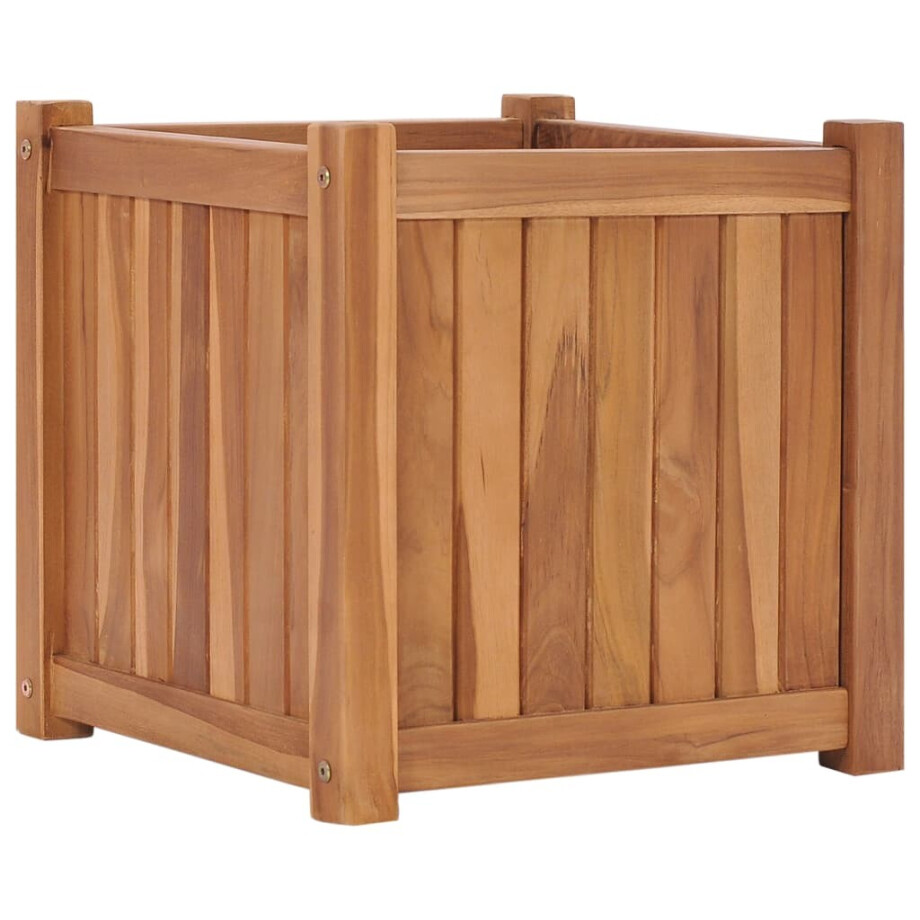 vidaXL Plantenbak verhoogd 40x40x40 cm massief teakhout afbeelding 1