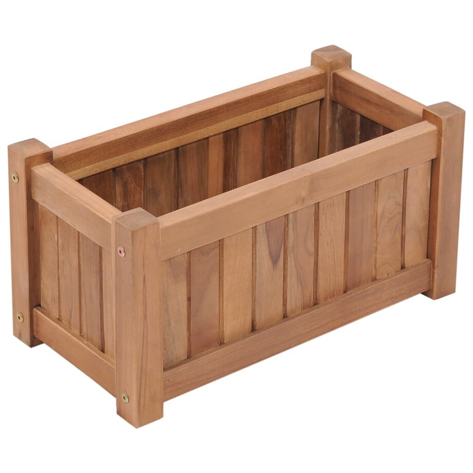 vidaXL Plantenbak verhoogd 50x25x25 cm massief teakhout vidaXL Plantenbak verhoogd 50x25x25 cm massief teakhout afbeelding 1