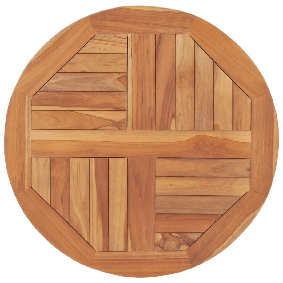 vidaXL Tafelblad rond 2,5 cm 60 cm massief teakhout vidaXL Tafelblad rond 2,5 cm 60 cm massief teakhout afbeelding 1