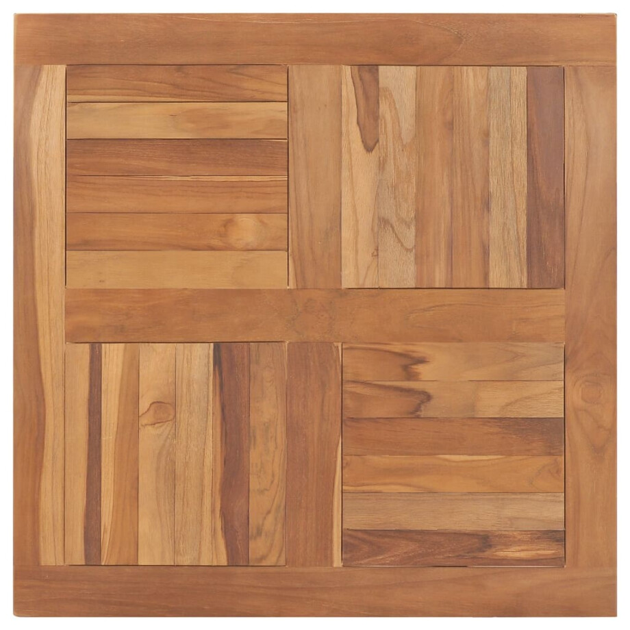 vidaXL Tafelblad vierkant 80x80x2,5 cm massief teakhout afbeelding 1