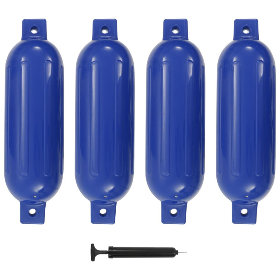 vidaXL Bootstootkussens 4 st 51x14 cm PVC blauw afbeelding 
