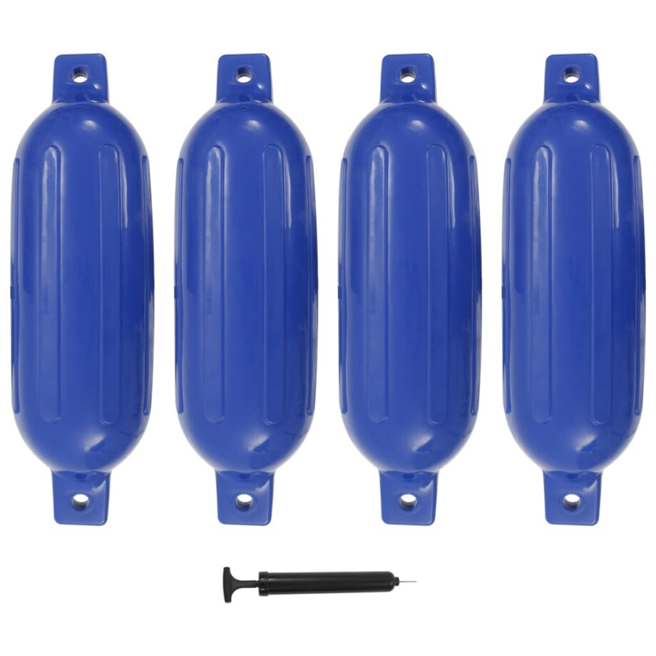 vidaXL Bootstootkussens 4 st 58,5x16,5 cm PVC blauw afbeelding 1