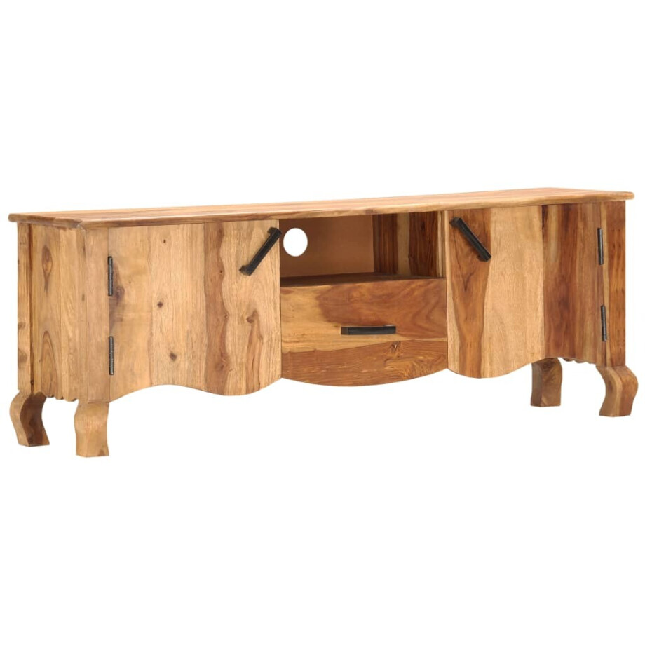 vidaXL Tv-meubel 115x30x42 cm massief acaciahout vidaXL Tv-meubel 115x30x42 cm massief acaciahout afbeelding 1