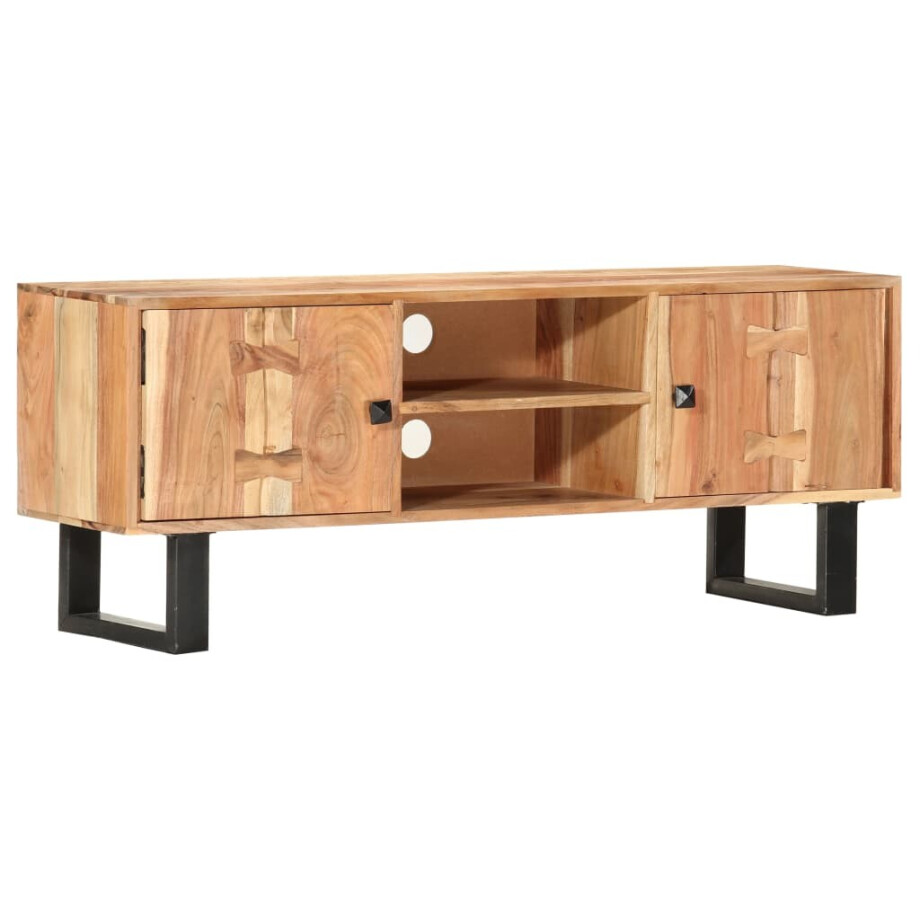 vidaXL Tv-meubel 118x30x45 cm massief acaciahout afbeelding 1