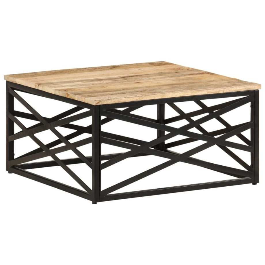 vidaXL Salontafel 68x68x35 cm massief mangohout afbeelding 1