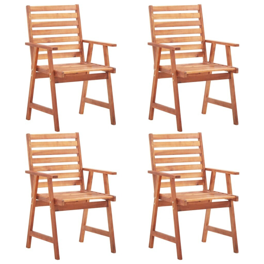 vidaXL Tuinstoelen 4 st massief acaciahout vidaXL Tuinstoelen 4 st massief acaciahout afbeelding 1