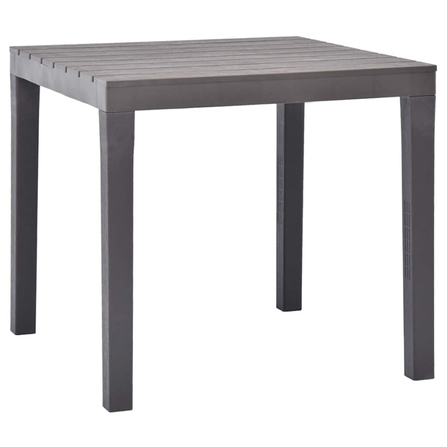 vidaXL Tuintafel 78x78x72 cm kunststof mokka afbeelding 1