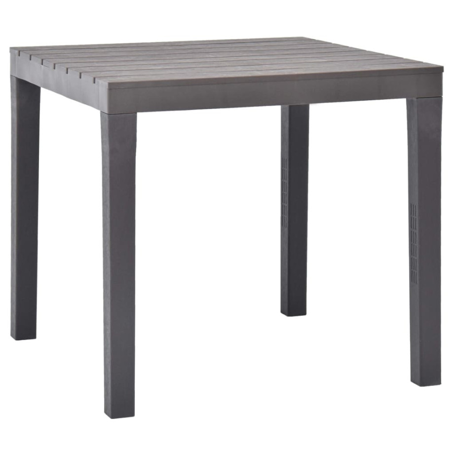 vidaXL Tuintafel 78x78x72 cm kunststof mokka afbeelding 1