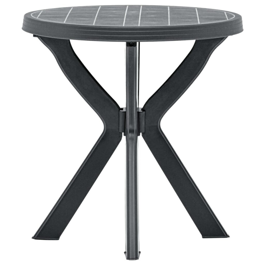 vidaXL Bistrotafel Ø70 cm kunststof antraciet vidaXL Bistrotafel Ø70 cm kunststof antraciet afbeelding 1
