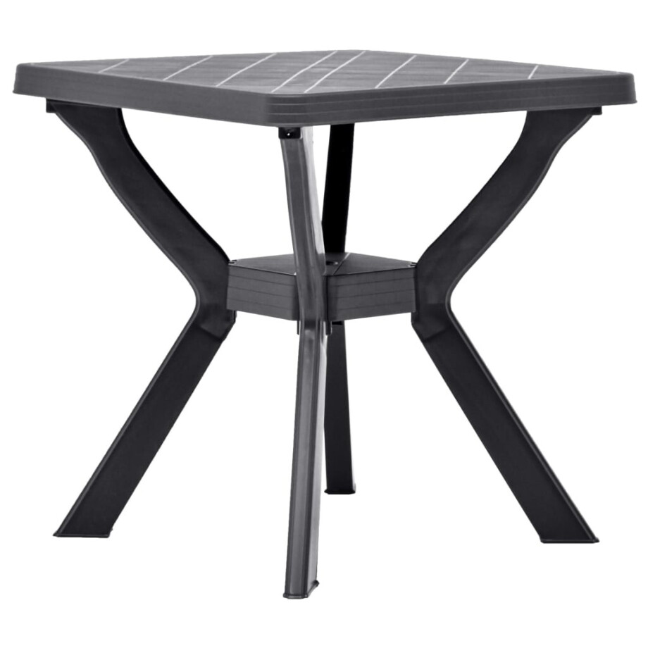 vidaXL Bistrotafel 70x70x72 cm kunststof antraciet vidaXL Bistrotafel 70x70x72 cm kunststof antraciet afbeelding 1