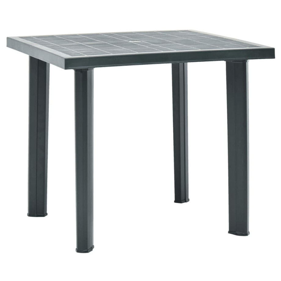 vidaXL Tuintafel 80x75x72 cm kunststof groen afbeelding 1