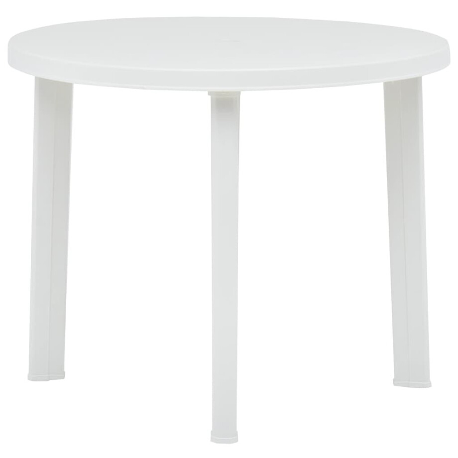 vidaXL Tuintafel 89 cm kunststof wit afbeelding 1