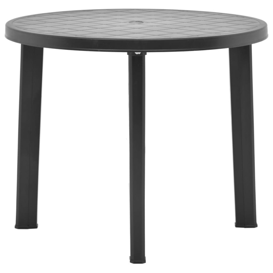 vidaXL Tuintafel 89 cm kunststof antraciet afbeelding 1