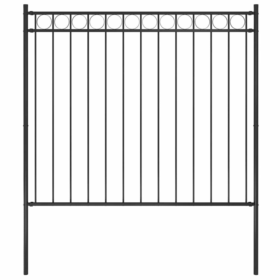vidaXL Tuinhek Assen staal 1,7x1,5 m zwart afbeelding 1
