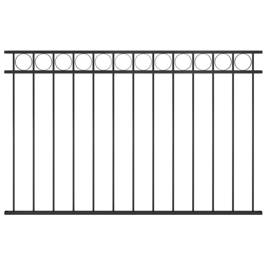 vidaXL Schuttingpaneel 1,7x1 m staal zwart vidaXL Schuttingpaneel 1,7x1 m staal zwart afbeelding 1