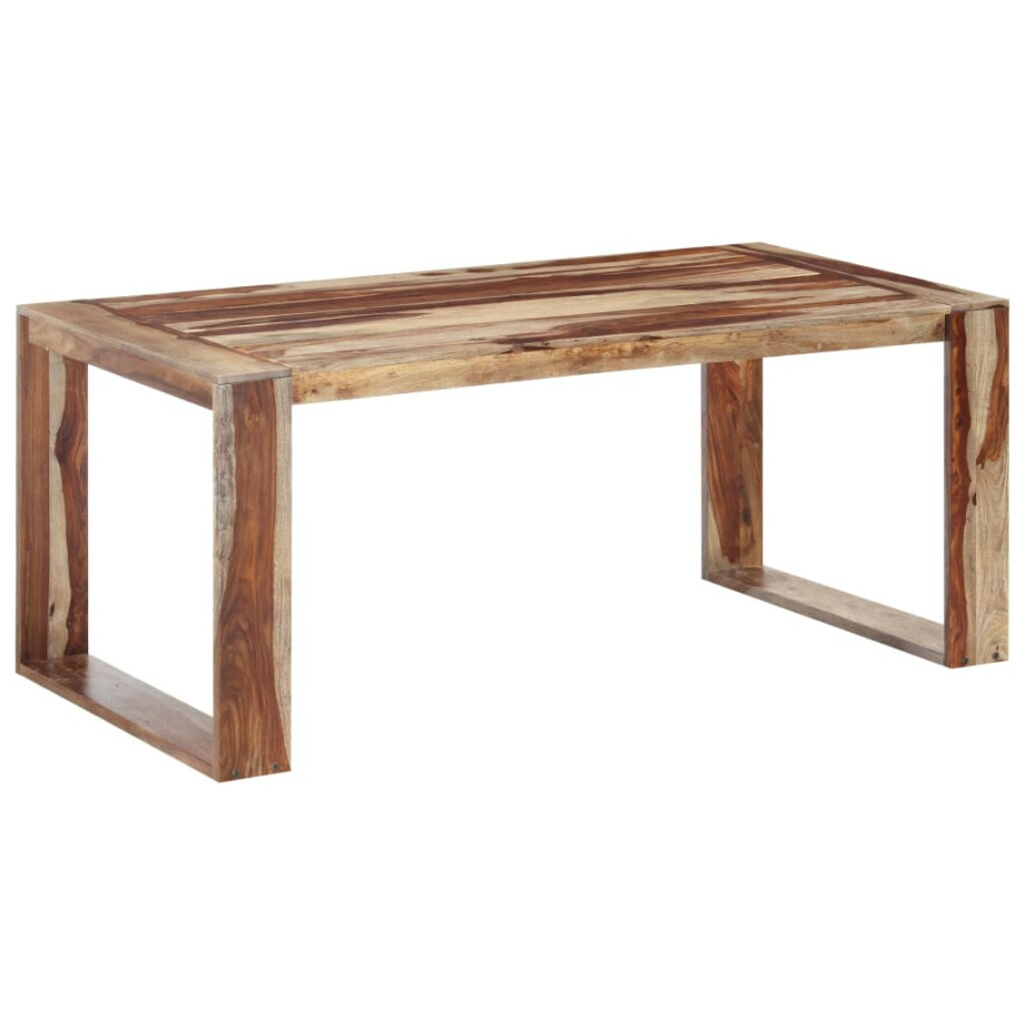 vidaXL Eettafel 180x90x76 cm massief hout afbeelding 1