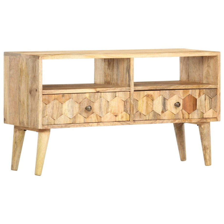 vidaXL Tv-meubel 90x30x50 cm massief mangohout afbeelding 1
