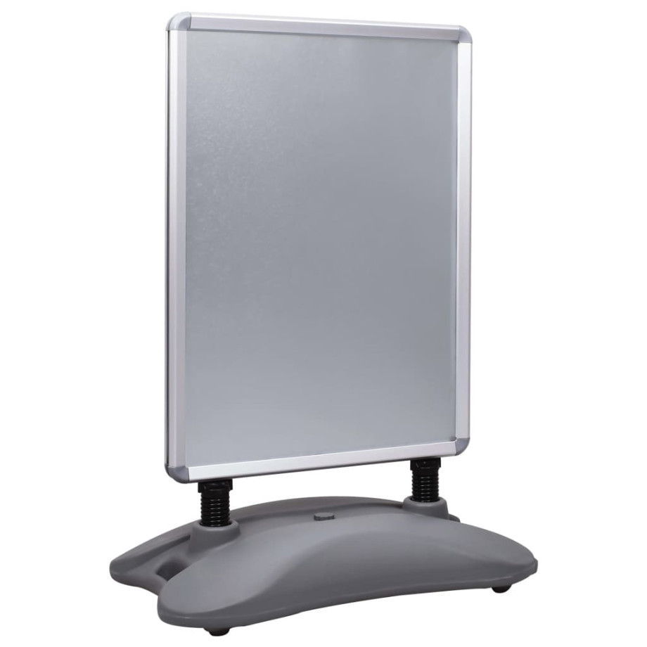 vidaXL Posterstandaard A1 waterdicht aluminiumlegering grijs afbeelding 1