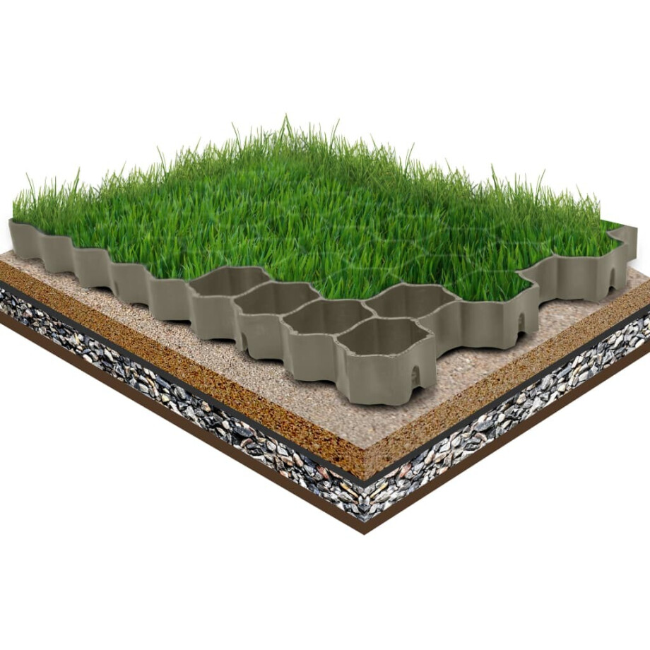 vidaXL Grasroosters 16 st 60x40x3 cm kunststof groen afbeelding 1