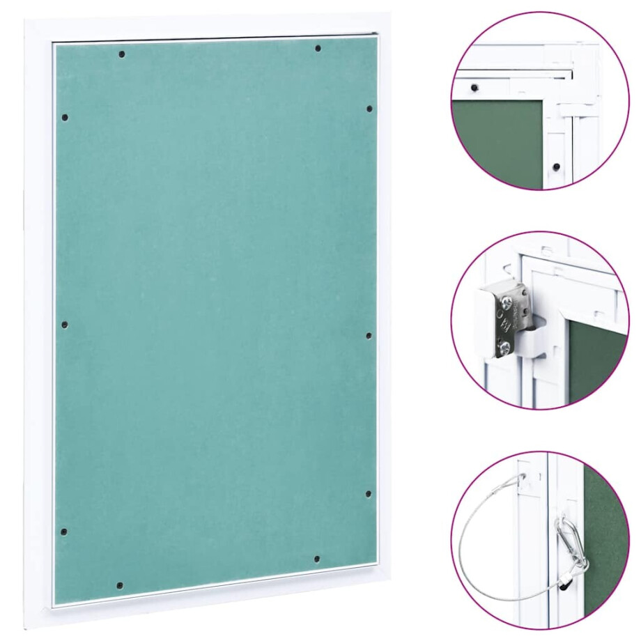vidaXL Toegangspaneel met aluminium frame en gipsplaat 400x600 mm vidaXL Toegangspaneel met aluminium frame en gipsplaat 400x600 mm afbeelding 1