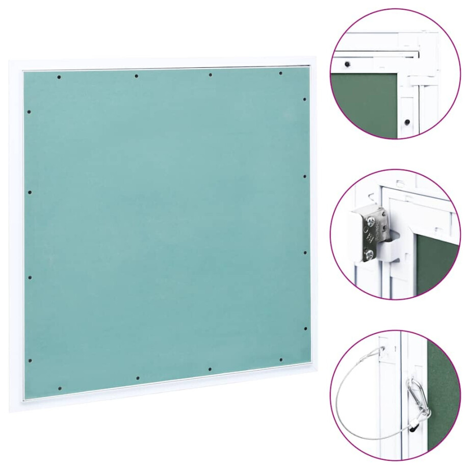 vidaXL Toegangspaneel met aluminium frame en gipsplaat 500x500 mm vidaXL Toegangspaneel met aluminium frame en gipsplaat 500x500 mm afbeelding 1