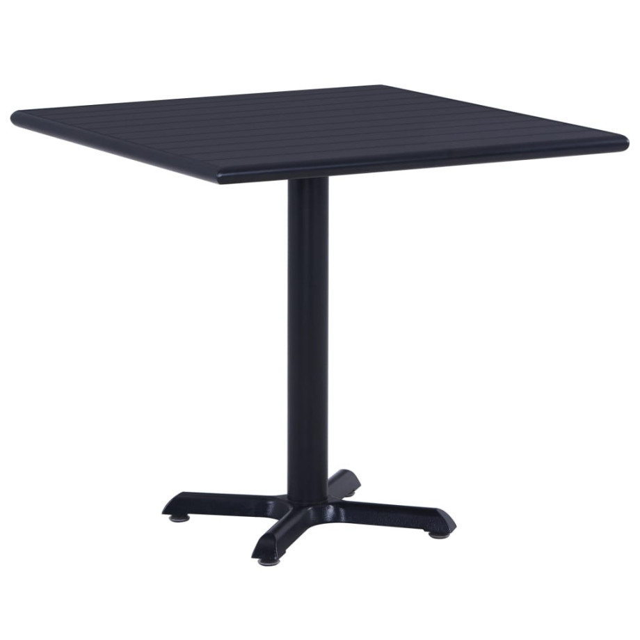 vidaXL Tuintafel 80x80x75 cm zwart afbeelding 1