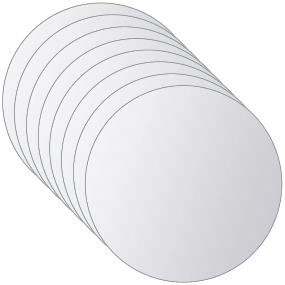 vidaXL 16 st Spiegeltegels rond glas afbeelding 1