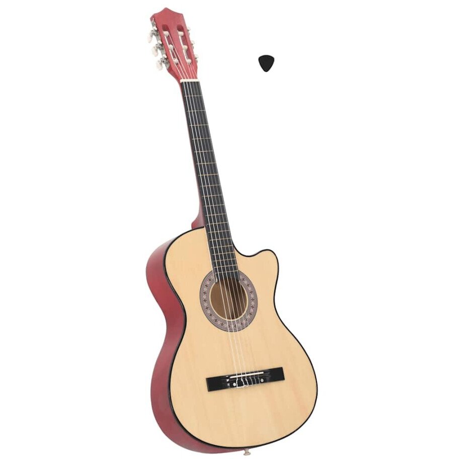 vidaXL Gitaar cutaway met 6 snaren western akoestisch 38" lindenhout afbeelding 1