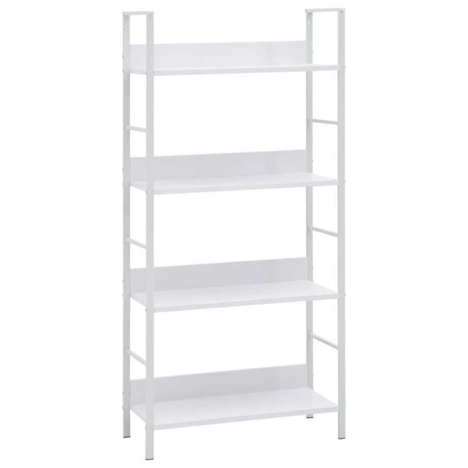 vidaXL Boekenkast met 4 schappen 60x27,6x124,5 cm bewerkt hout wit vidaXL Boekenkast met 4 schappen 60x27,6x124,5 cm bewerkt hout wit afbeelding 1