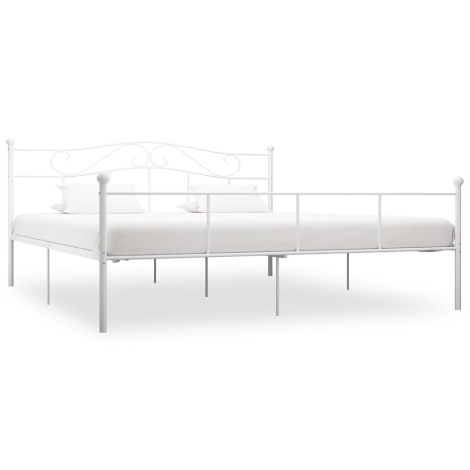 vidaXL Bedframe metaal wit 180x200 cm afbeelding 1