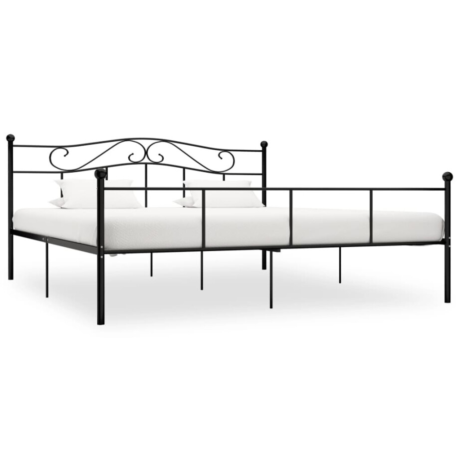 vidaXL Bedframe metaal zwart 200x200 cm afbeelding 1