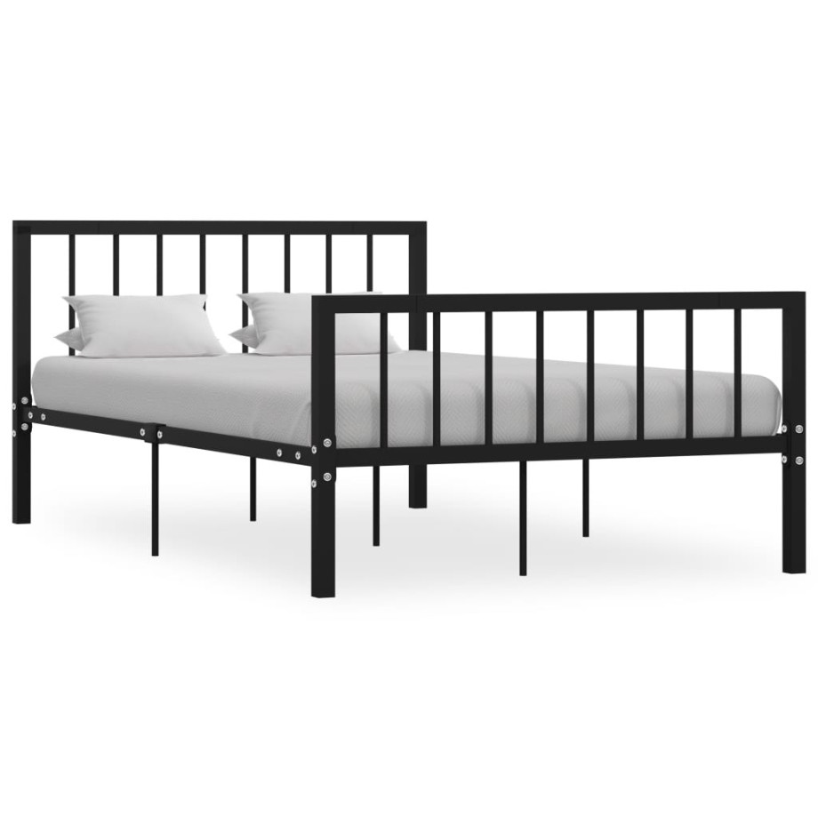 vidaXL Bedframe metaal zwart 120x200 cm afbeelding 1