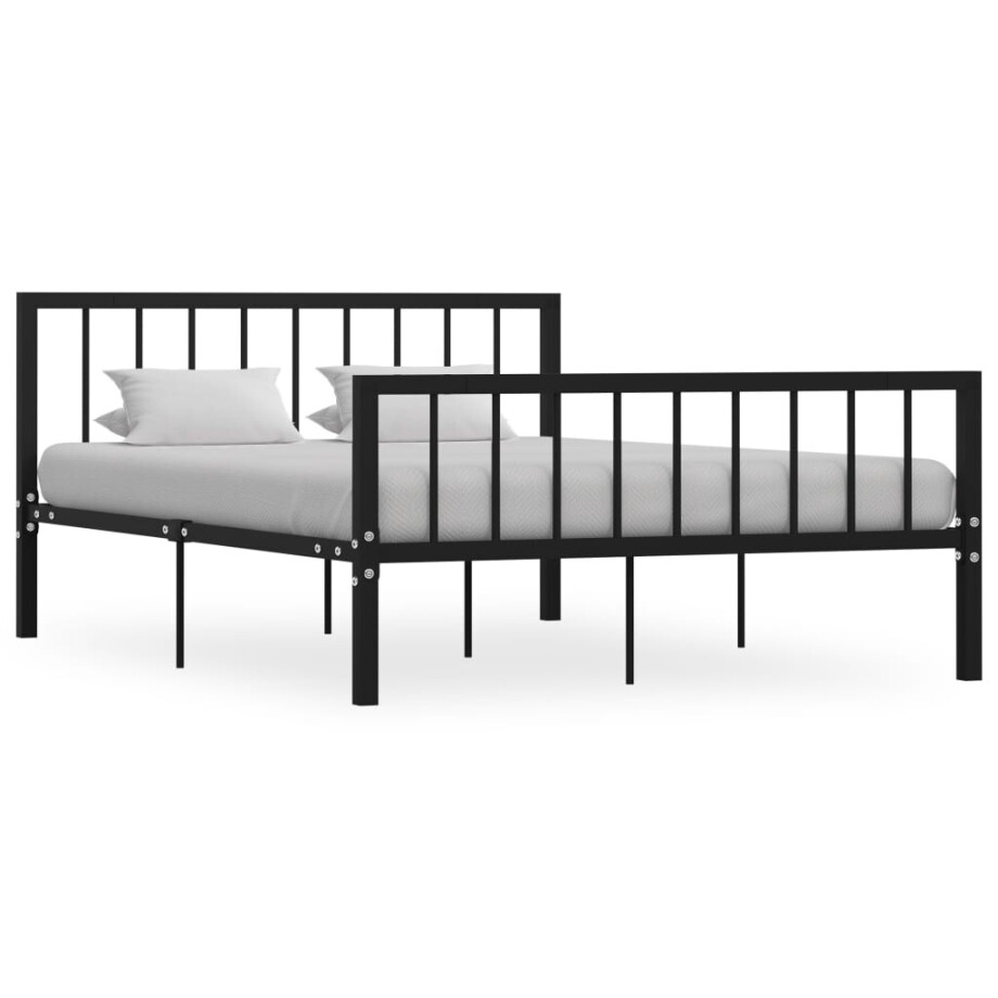 vidaXL Bedframe metaal zwart 140x200 cm vidaXL Bedframe metaal zwart 140x200 cm afbeelding 1