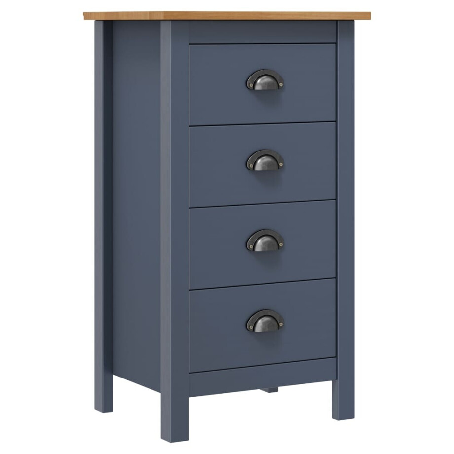 vidaXL Dressoir Hill 46x35x80 cm massief grenenhout grijs vidaXL Dressoir Hill 46x35x80 cm massief grenenhout grijs afbeelding 1