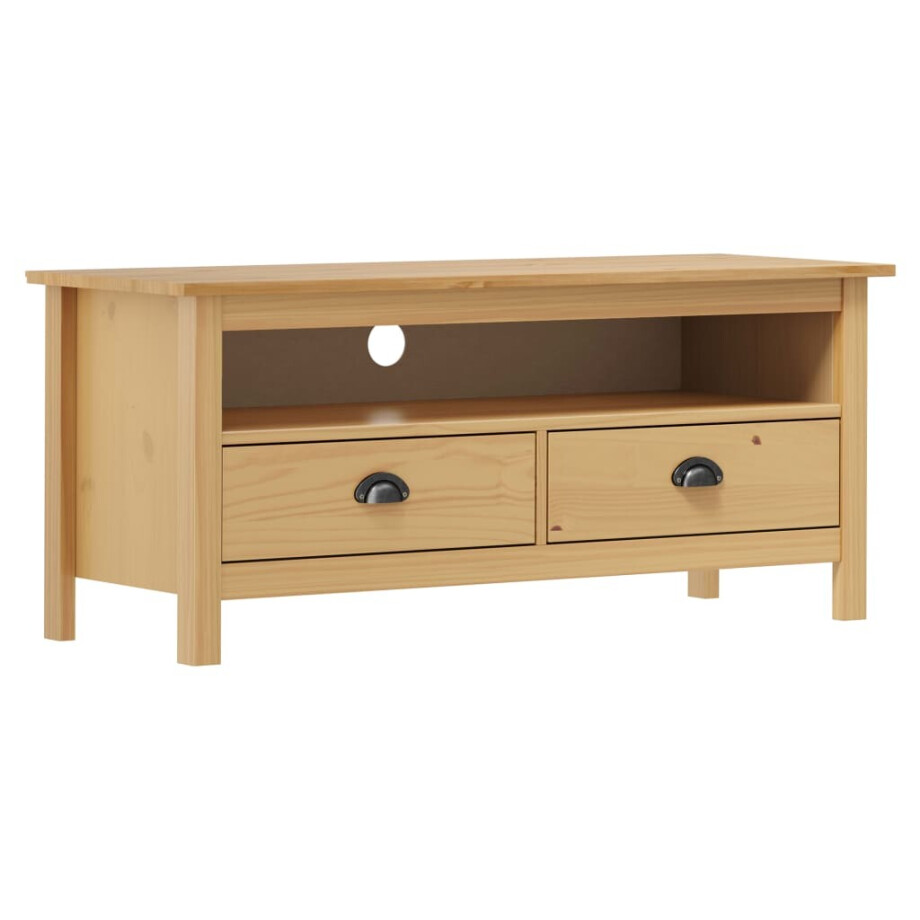 vidaXL Tv-meubel Hill 110x40x47 cm grenenhout honingbruin afbeelding 1